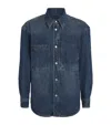 Wooyoungmi Floral-print Denim Shirt In Blue