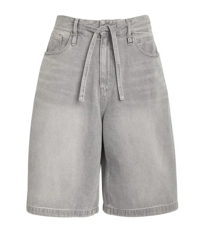 Wooyoungmi Denim Relaxed Shorts In Grey