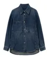 Wooyoungmi Denim Shirt With Back Logo In Blue