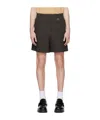 Wooyoungmi Diagonal Braided Shorts In Green