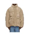 Wooyoungmi Beige Velvet Down Jacket In Nude