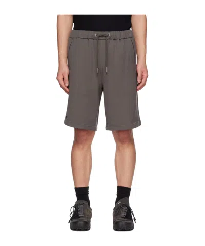 Wooyoungmi Drawstring Cotton Track Shorts In Black