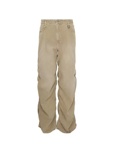 Wooyoungmi Drawstring Gather Side Trousers In Neutral