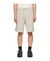 Wooyoungmi Logo Embroidery Cotton Drawstring Shorts In Brown