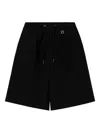 Wooyoungmi Elasticated-waist Pleated Shorts In Black