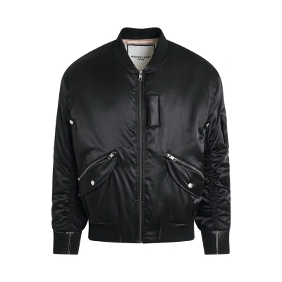 Wooyoungmi Embroidered Back Logo Bomber Jacket In Black