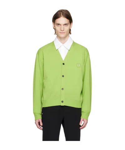 Wooyoungmi Green Embroidered Cardigan In Fresh Green 501f