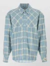 Wooyoungmi Embroidered Jersey Oversize Shirt Check Pattern In Multi