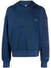Wooyoungmi Embroidered-logo Cotton Hoodie In Blue