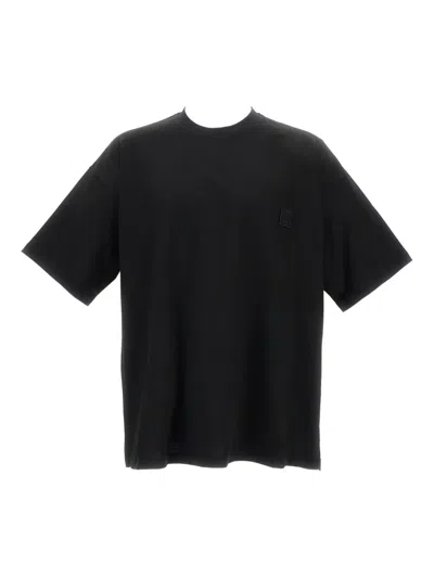 Wooyoungmi Embroidered-logo T-shirt In Black