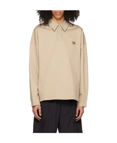 Wooyoungmi Embroidered Polo Shirt In Nude