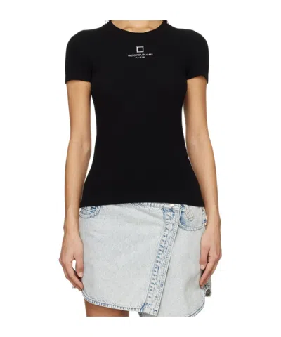 Wooyoungmi Embroidered T-shirt In Black