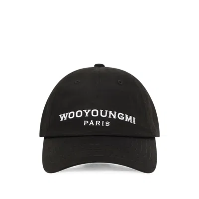 Wooyoungmi Embroidered-logo Ball Cap In Black