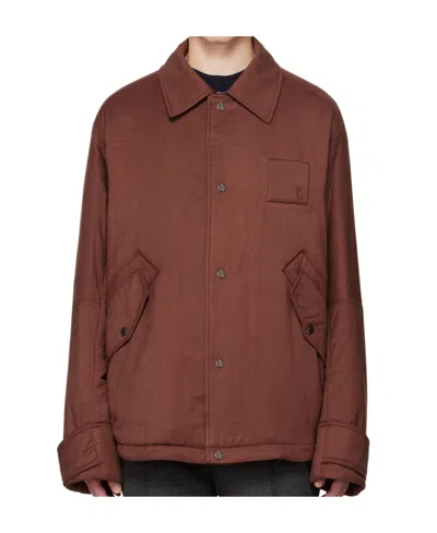 Wooyoungmi Brown Embroidered Jacket In Mud 951d
