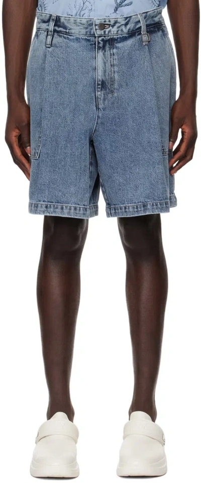 Wooyoungmi Faded Denim Shorts In Multi