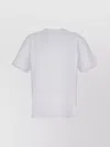 Wooyoungmi White Crewneck T-shirt With Logo Patch On The Front And Floral Motif On The Rear In Cotton Man In White