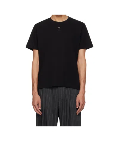 Wooyoungmi Front Logo Slim Fit T-shirt In Black