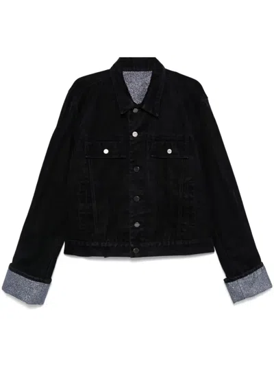 Wooyoungmi Glitter-detailed Cropped Jacket In Black