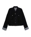 Wooyoungmi Glitter-detailed Cropped Jacket In Black