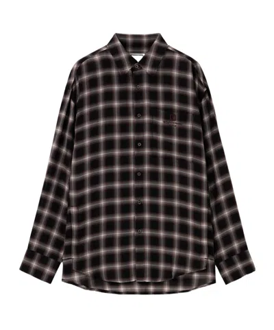 Wooyoungmi Gradient Plaid Shirt In Black
