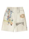 Wooyoungmi Beige Graphic Twill Shorts
