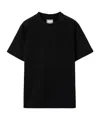 Wooyoungmi T-shirt With Floral Pattern On The Back In Black