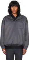 Wooyoungmi Gray Brushed Sweatshirt In 735g Grey