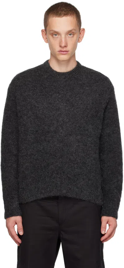 Wooyoungmi Round Neck Long-sleeved Sweater In Black
