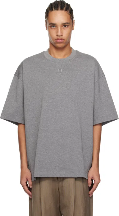 Wooyoungmi Gray Cotton Overfit T-shirt In Grey732g