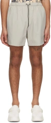 Wooyoungmi Gray Drawstring Shorts In Grey 970g