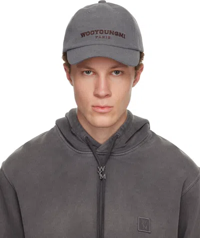 Wooyoungmi Gray Dyed Oxford Ball Cap