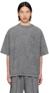 Wooyoungmi Gray Faded T-shirt In 995g Grey
