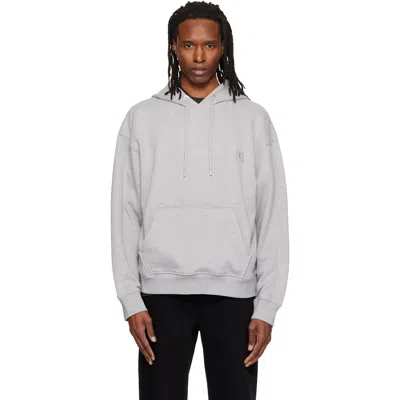 Wooyoungmi Gray Flower Back Logo Hoodie