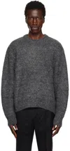 Wooyoungmi Gray Hairy Sweater In 511g Grey