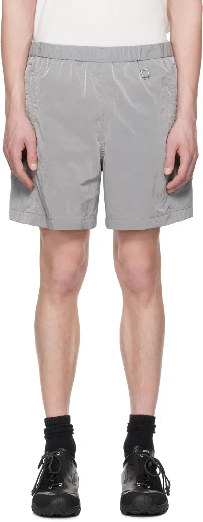 Wooyoungmi Gray Nylon Banding Shorts In Grey925g