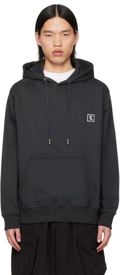 Wooyoungmi Grey Patch Hoodie In 741g Grey