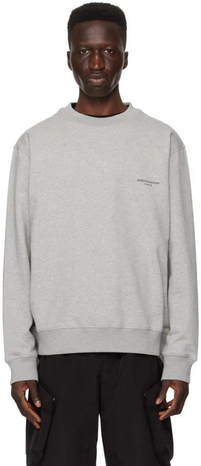 Wooyoungmi Gray Patch Sweatshirt In 734g Grey