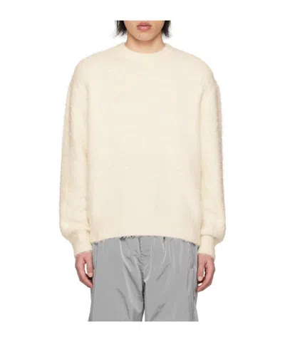 Wooyoungmi Hairy Long-sleeved Sweater In White