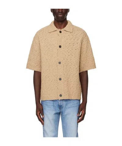 Wooyoungmi Hollowed-out Short-sleeved Sweater In Brown