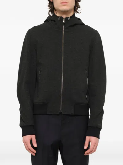 Wooyoungmi Hooded Zip-up Track Jacket In Black