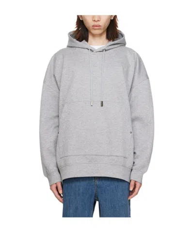 Wooyoungmi Gray Sleeve String Hoodie In 745g Grey