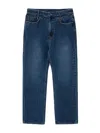 Wooyoungmi Indigo Blue Classic Straight-leg Jeans With Five-pocket Design In Blue
