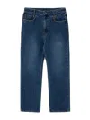 Wooyoungmi Indigo Blue Classic Straight-leg Jeans With Five-pocket Design In Blue