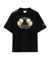 Wooyoungmi Crew Neck Cotton T-shirt With Graphic Print In Black