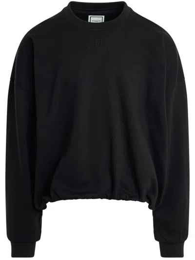 Wooyoungmi Black Embossed Sweatshirt In 736b Black