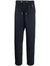 Wooyoungmi Keyring-attachment Tapered-leg Trousers In Blue