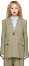 Wooyoungmi Khaki Folding Blazer In Khaki 912k
