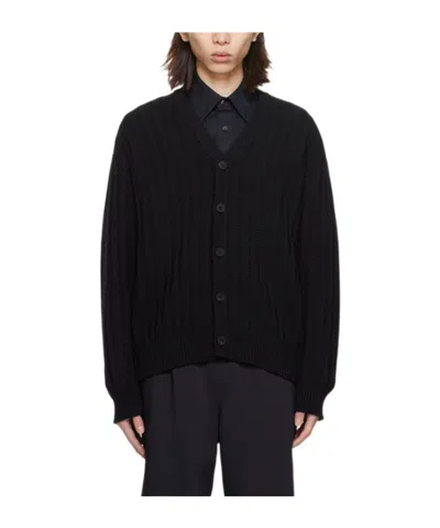 Wooyoungmi Knitted Cardigan In Black