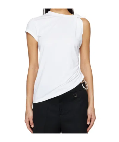 Wooyoungmi White Knotted T-shirt In White 725w