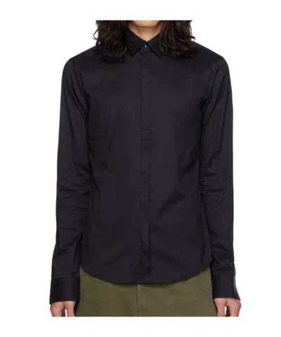 Wooyoungmi Lapel Button-down Shirt In Black